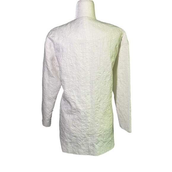 Zara White Jacket with Black Tie NWT XS - Picture 4 of 7